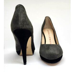 Sacha London Women's Grey Suede Leather Upper High-Heel Size 8.5